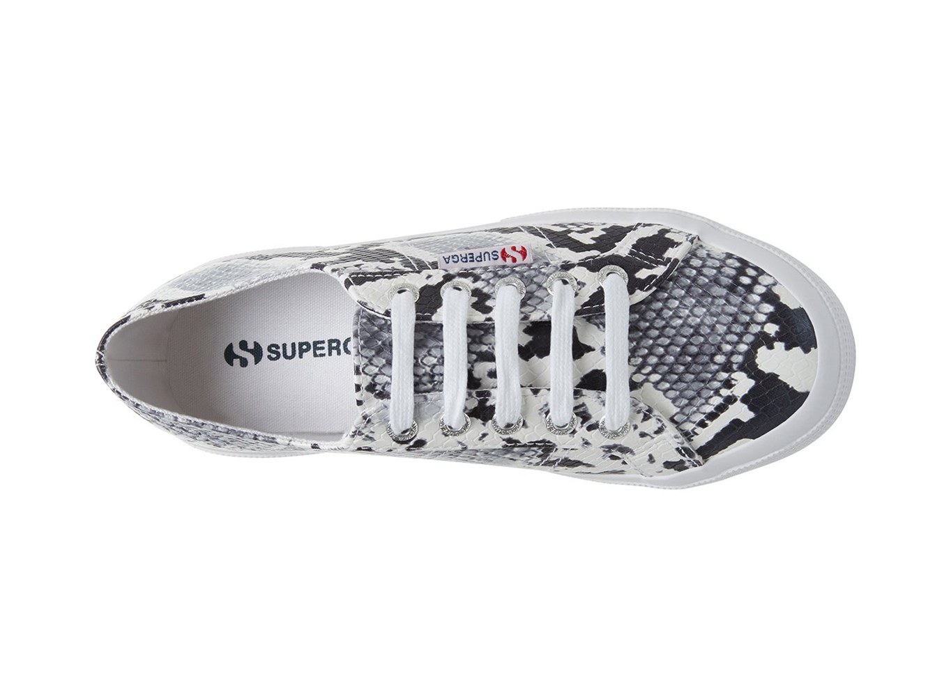 Superga Sneakers Womens - 2750 Synth Snakew - Black/White/Snake - PUGXS5239